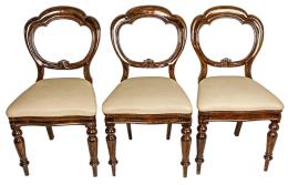 287 - CONJUNTO DE SILLAS VICTORIANAS DEL SEGUNDO TERCIO DEL S.XIX