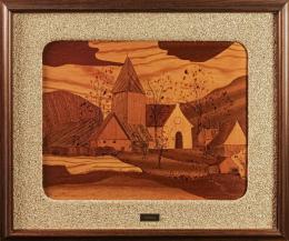 1598  -  PLAFÓN DECORATIVO DE MARQUETERÍA