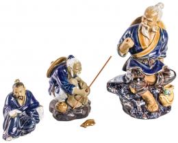476 - TRES FIGURAS DE GRES ORIENTALES