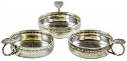 806 - TRES CATAVINOS EN PLATA DEL ÚLTIMO CUARTO DEL S.XX