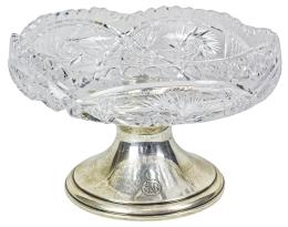 16 - CENTRO DE MESA EN CRISTAL Y PLATA PRIMER TERCIO DEL S.XX