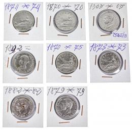 389 - OCHO MONEDAS DE PLATA