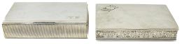 678 - DOS CAJAS TABAQUERAS EN PLATA DE MEDIADOS DEL S.XX