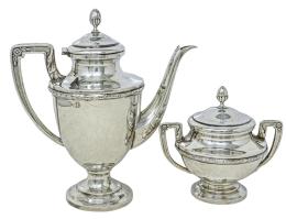 650 - CAFETERA Y AZUCARERO DE PLATA