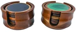 330 - DOS CONJUNTOS DE POSA VASOS AÑOS 70