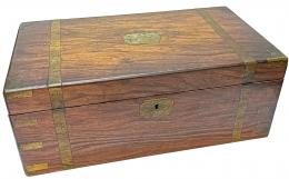 827 - CAJA ESCRITORIO DE BARCO DE FLES DEL S.XIX