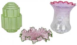 51 - TRES TULIPAS EN CRISTAL DE PRINCIPIOS DEL S.XX