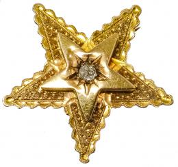 79 - BROCHE ESTRELLA CON DIAMANTES DEL S.XIX