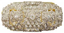 66 - BROCHE CON DIAMANTES ART DECÓ