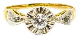 303 - SORTIJA CON DIAMANTES DE LOS AÑOS 40