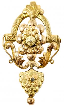64 - BROCHE COLGANTE ISABELINO DEL S.XIX