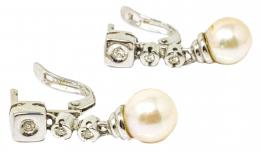 205 - PENDIENTES CON PERLAS Y BRILLANTES