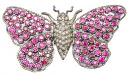 84 - BROCHE MARIPOSA CON RUBÍES