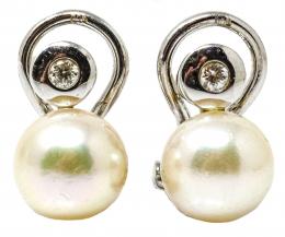 247 - PENDIENTES TU Y YO CON PERLAS Y BRILLANTES