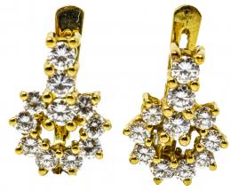 235 - PENDIENTES ROSETÓN CON BRILLANTES