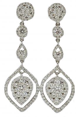 225 - PENDIENTES LARGOS CON BRILLANTES