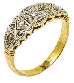305 - SORTIJA CON DIAMANTES DE PPS. DEL S.XX