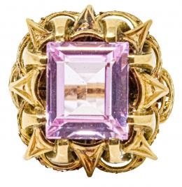 310 - SORTIJA CON ROSA DE FRANCIA DE LOS AÑOS 40