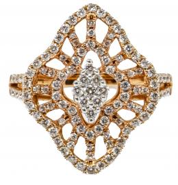 44 - ANILLO LANZADERA CON BRILLANTES