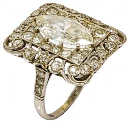 156 - SORTIJA CON DIAMANTES ART DECO