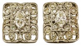 104 - PENDIENTES CON DIAMANTES ART DECO