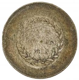 421 - MONEDA DE PLATA DE 5 PTS DE 1823