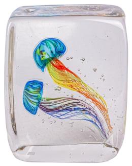 11 - "ACUARIO DE MEDUSAS" DE CRISTAL DE MURANO FINALES S.XX