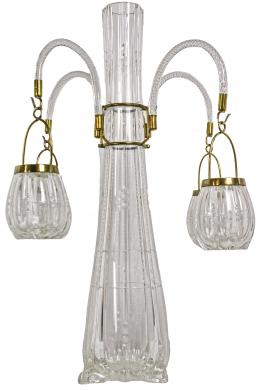 39 - ORIGINAL JARRÓN FLORERO EN CRISTAL DE PRINCIPIOS DEL S.XX
