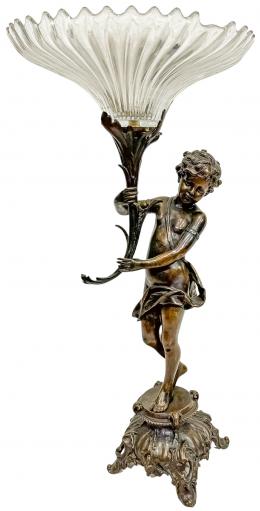 775 - CENTRO ESCULTURA EN BRONCE DEL ÚLTIMO TERCIO DEL S.XX