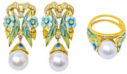 51 - ADEREZO DE ESTILO MODERNISTA CON BRILLANTES