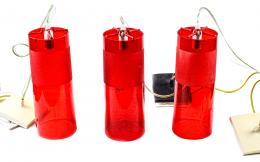 407 - TRES LÁMPARAS DE TECHO DE LA MARCA KARTELL