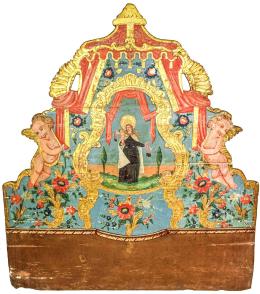 283 - CABEZAL DE CAMA OLOTINA DEL ÚLTIMO TERCIO DE S. XVIII