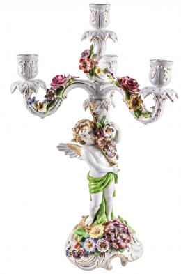 419 - CANDELABRO EN CERÁMICA ALEMANA DE MEDIADOS DEL S.XX