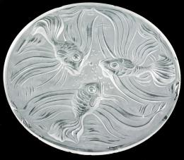 42 - PLAFÓN EN CRISTAL DE ESTILO LALIQUE, PRIMERA MITAD S.XX