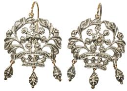 114 - PENDIENTES GIRANDOLE DEL S.XIX