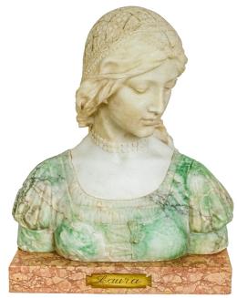 766 - BUSTO EN MÁRMOL DE PRINCIPIOS DEL S.XX