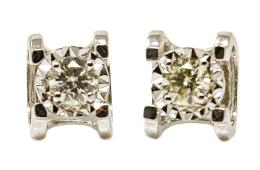 248 - PENDIENTES SOLITARIO CON BRILLANTE