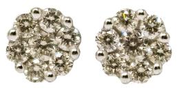 240 - PENDIENTES ROSETÓN CON BRILLANTE