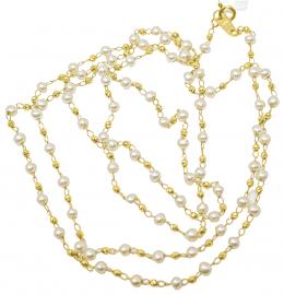 158 - COLLAR LARGO CON PERLAS
