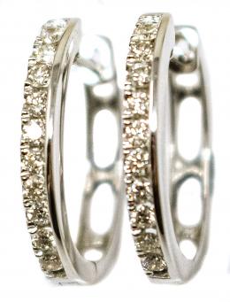 202 - PENDIENTES ARGOLLAS CON BRILLANTES