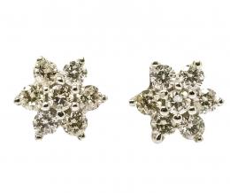 242 - PENDIENTES ROSETÓN CON BRILLANTES