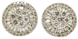 243 - PENDIENTES ROSETÓN CON DIAMANTES