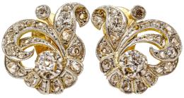 166 - PENDIENTES CON DIAMANTES DE PPS. DEL S.XX