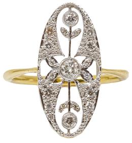 92 - ANILLO LANZADERA ESTILO ART DECO