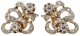 165 - PENDIENTES CON DIAMANTES AÑOS 40