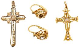 144 - DOS CRUCES Y PENDIENTES DE PPS. DEL S.XX