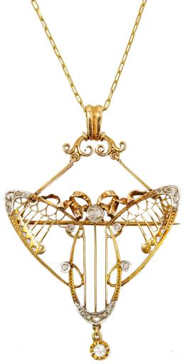 82 - COLGANTE BROCHE DE FINALES DEL S.XIX
