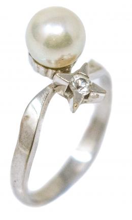 71 - ANILLO CON PERLA Y CIRCONÍTA