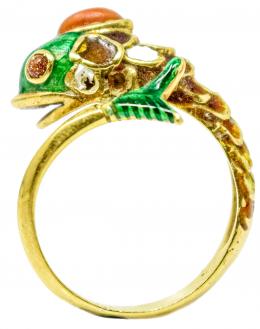 78 - ANILLO PEZ CON ESMALTES