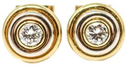 122 - PENDIENTES SOLITARIO CON BRILLANTES DE LOS AÑOS 80
